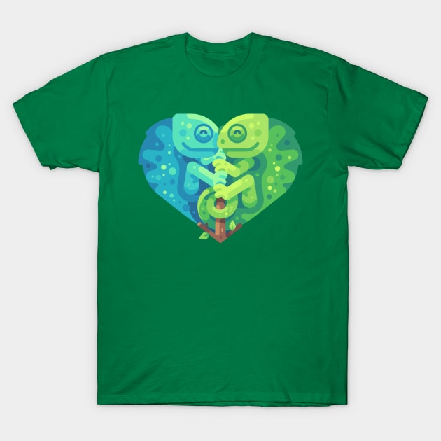 Chameleon Couple T-Shirt by IvanDubovik